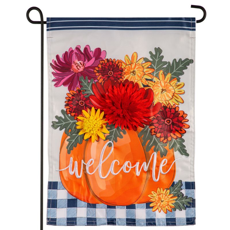 Mums & Pumpkin Garden Flags